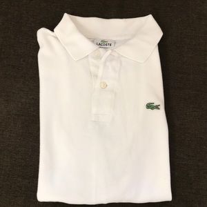 Lacoste White Polo in great shape! No stains!